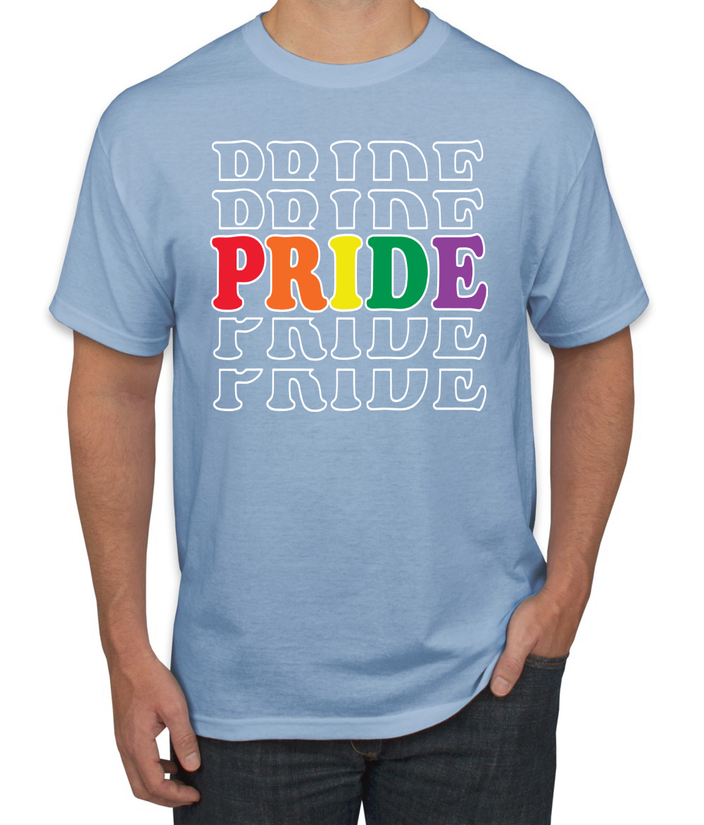 Camiseta gráfica Rainbow LGBTQ Orgullo Gay repetido LGBT Orgullo para hombres - Imagen 11 de 26