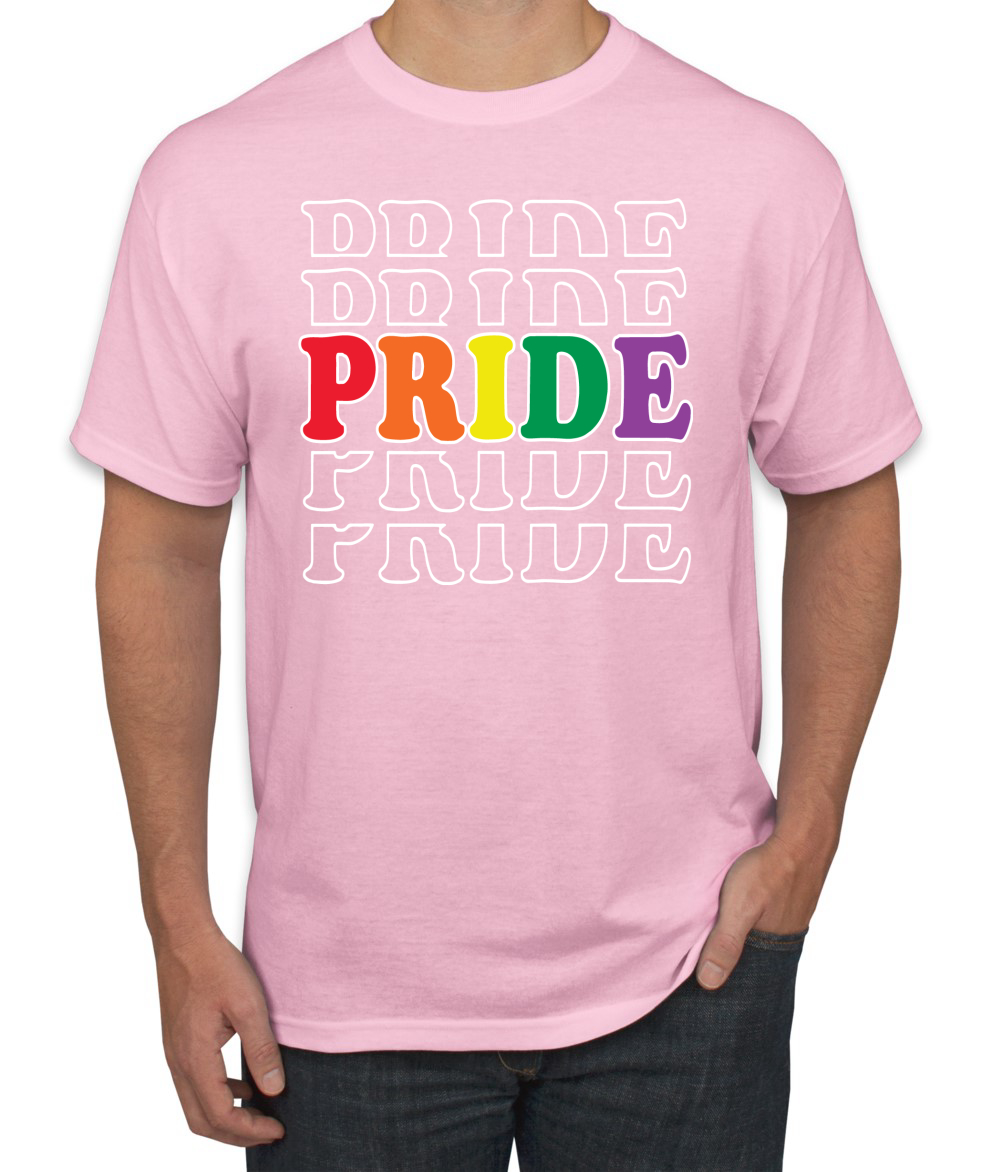 Camiseta gráfica Rainbow LGBTQ Orgullo Gay repetido LGBT Orgullo para hombres - Imagen 12 de 26