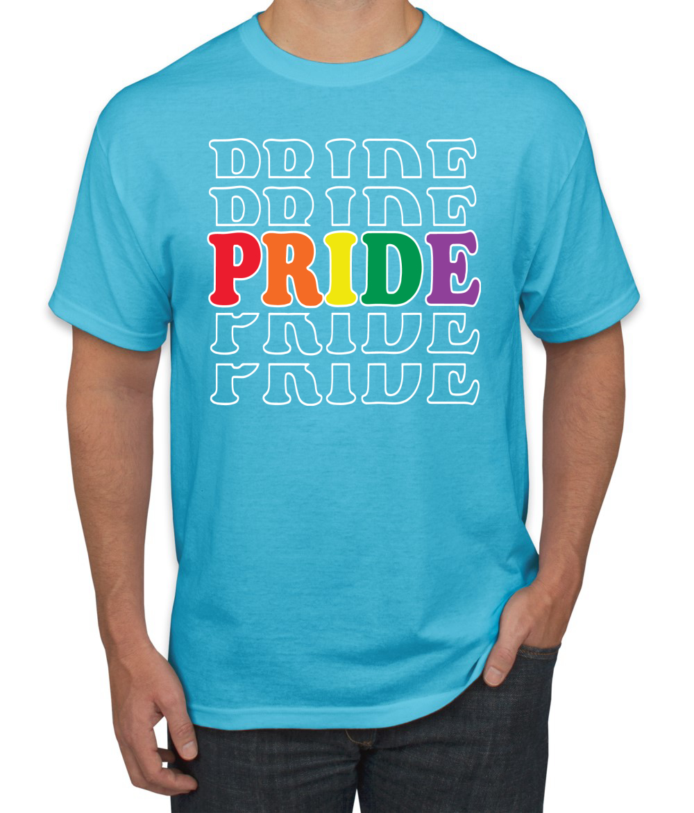 Camiseta gráfica Rainbow LGBTQ Orgullo Gay repetido LGBT Orgullo para hombres - Imagen 13 de 26