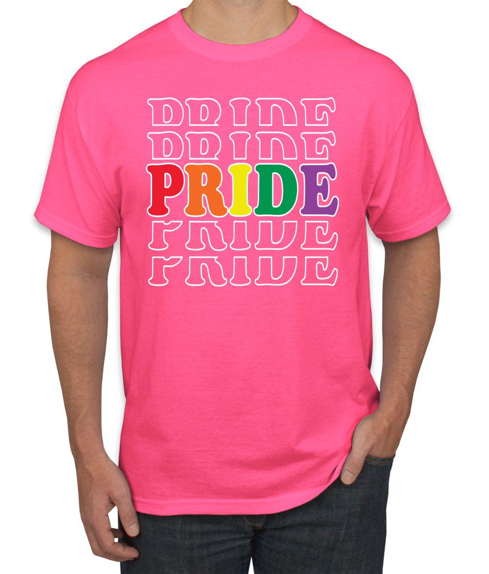 Camiseta gráfica Rainbow LGBTQ Orgullo Gay repetido LGBT Orgullo para hombres - Imagen 17 de 26