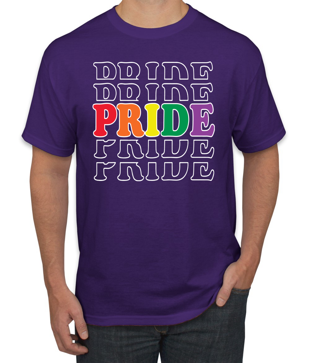 Camiseta gráfica Rainbow LGBTQ Orgullo Gay repetido LGBT Orgullo para hombres - Imagen 19 de 26