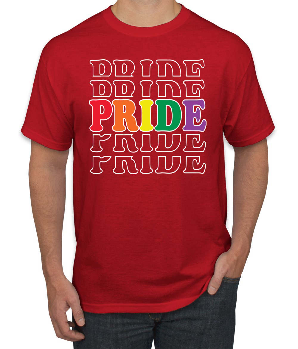 Camiseta gráfica Rainbow LGBTQ Orgullo Gay repetido LGBT Orgullo para hombres - Imagen 20 de 26