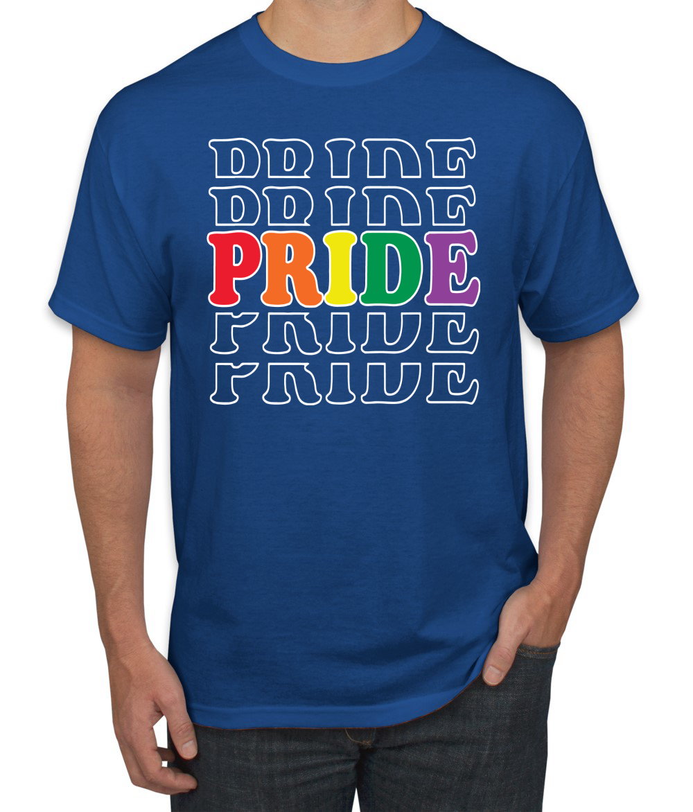 Camiseta gráfica Rainbow LGBTQ Orgullo Gay repetido LGBT Orgullo para hombres - Imagen 21 de 26