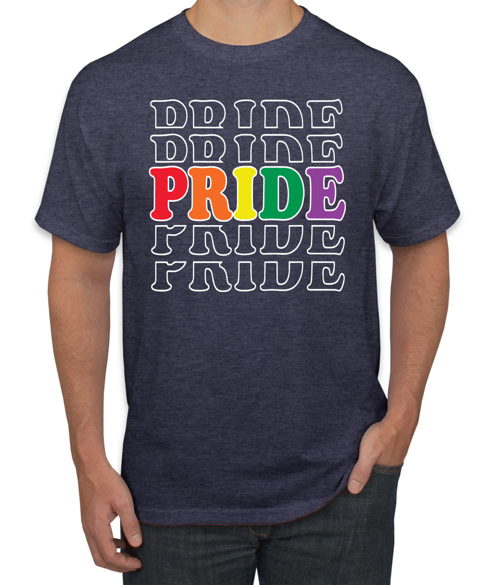 Camiseta gráfica Rainbow LGBTQ Orgullo Gay repetido LGBT Orgullo para hombres - Imagen 24 de 26