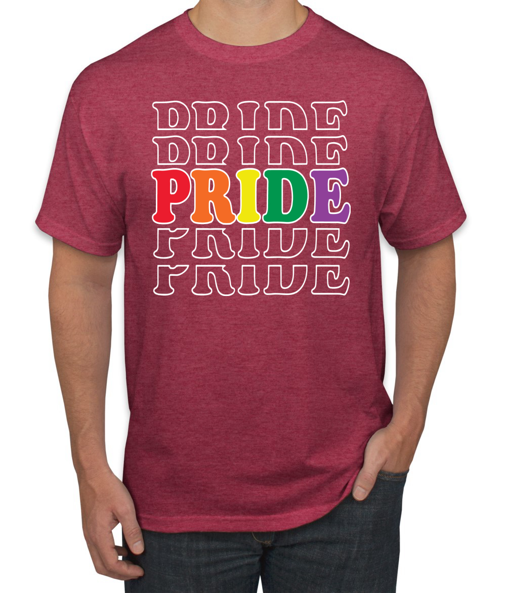 Camiseta gráfica Rainbow LGBTQ Orgullo Gay repetido LGBT Orgullo para hombres - Imagen 25 de 26