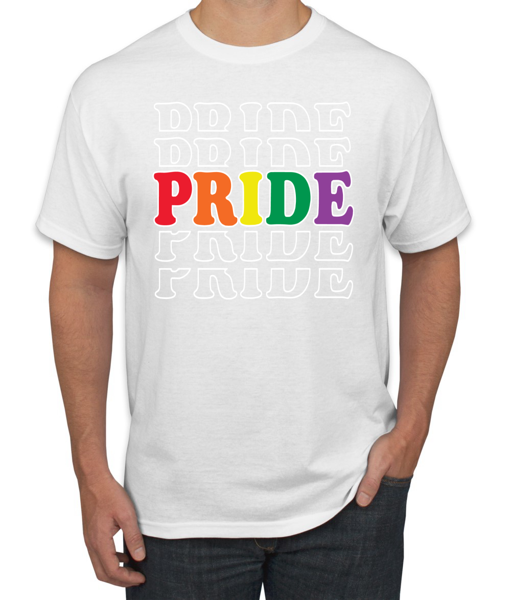 Camiseta gráfica Rainbow LGBTQ Orgullo Gay repetido LGBT Orgullo para hombres - Imagen 26 de 26