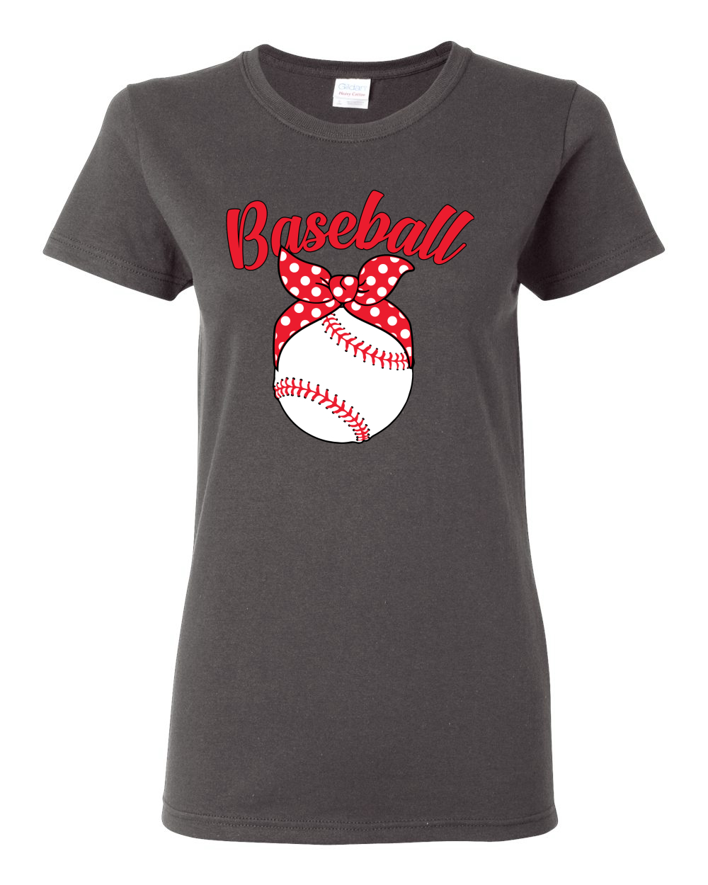 Cute Baseball Mom Ribbon Gift Women Graphic Shirt - Picture 4 of 10