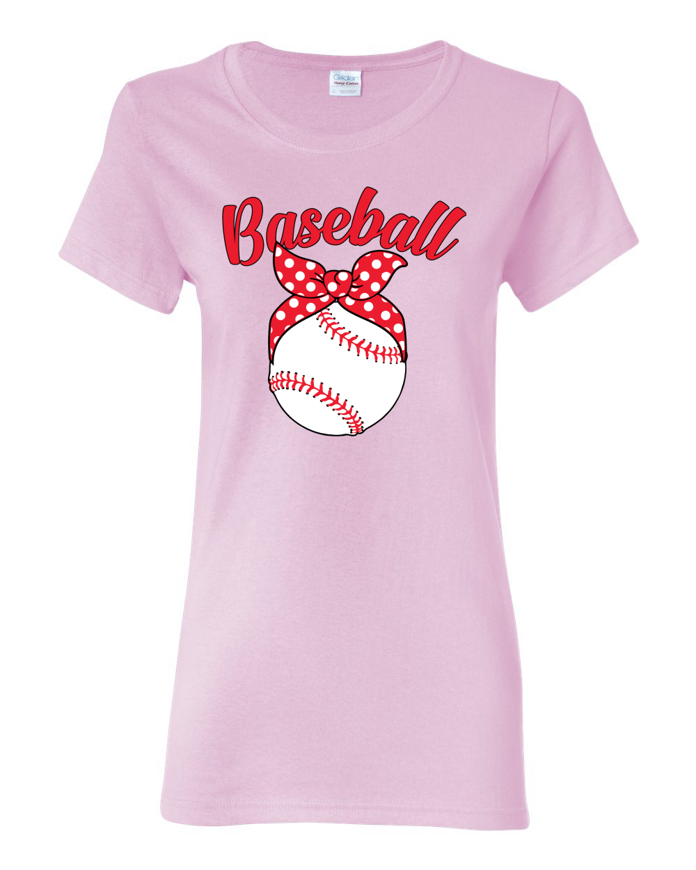 Cute Baseball Mom Ribbon Gift Women Graphic Shirt - Picture 6 of 10