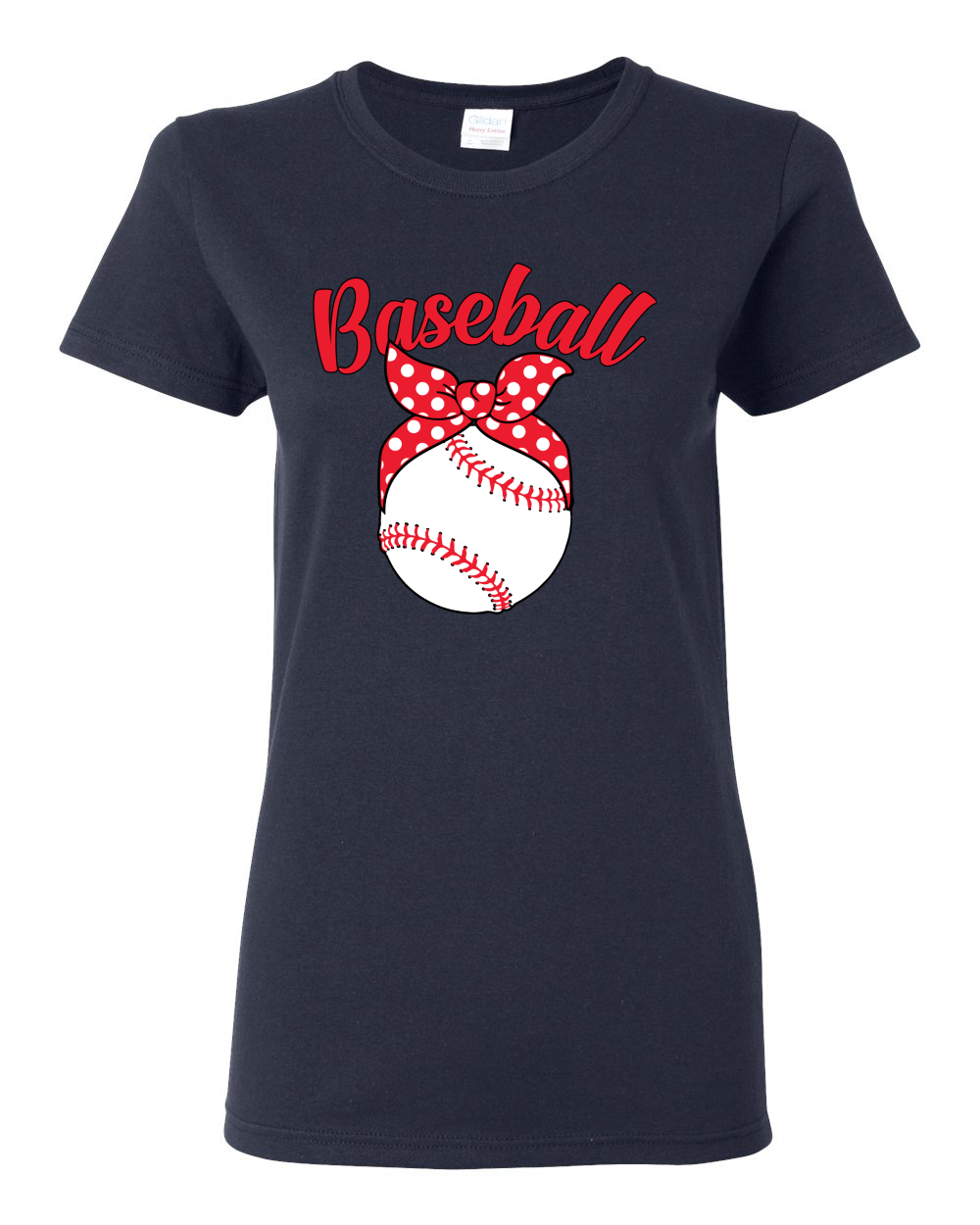 Cute Baseball Mom Ribbon Gift Women Graphic Shirt - Picture 7 of 10