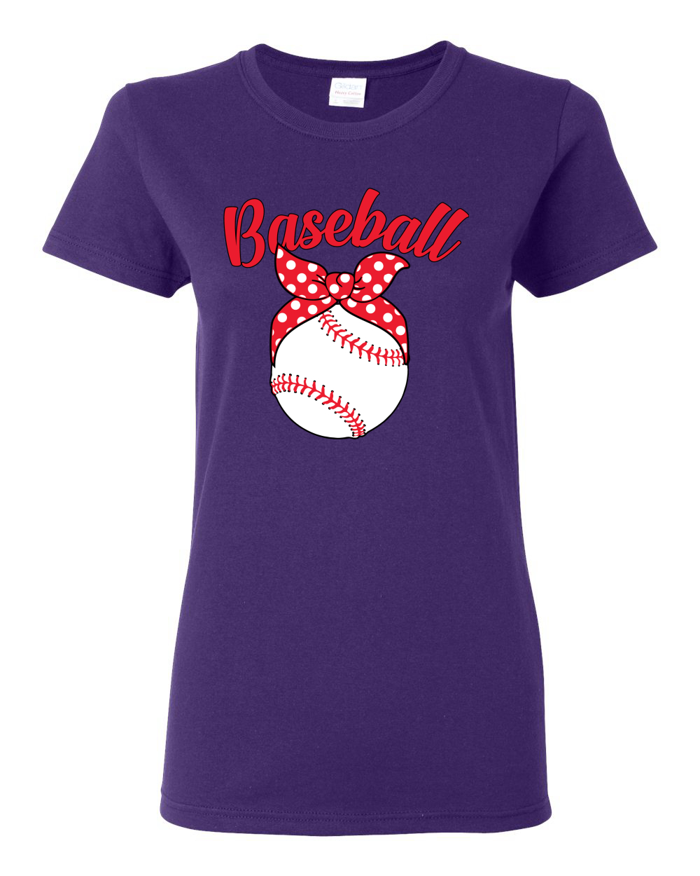 Cute Baseball Mom Ribbon Gift Women Graphic Shirt - Picture 8 of 10