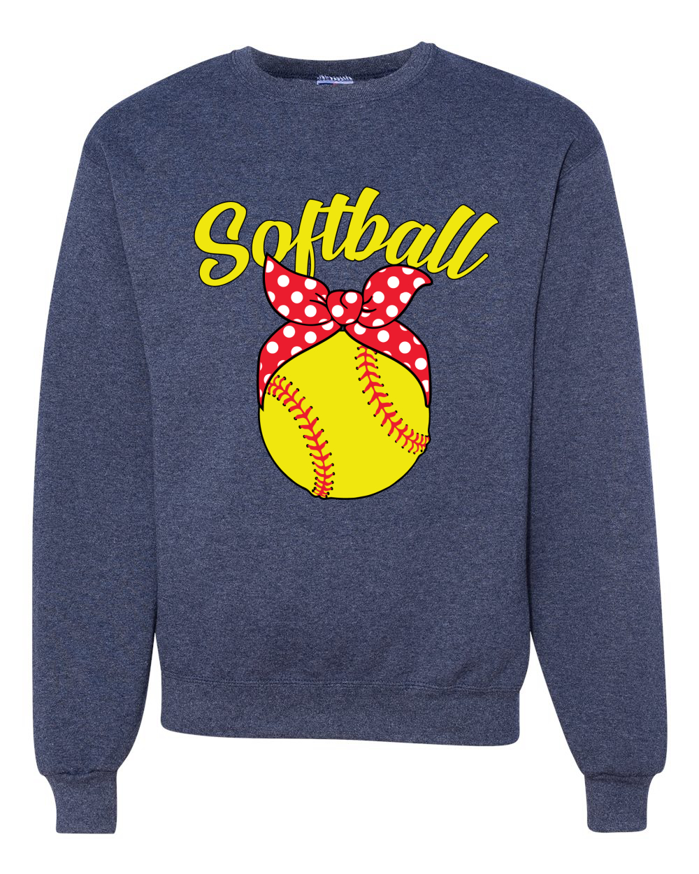 Adorable Cinta Arco Softbol Mamá Regalo Unisex Cuello Redondo Gráfica Sudadera - Imagen 13 de 14