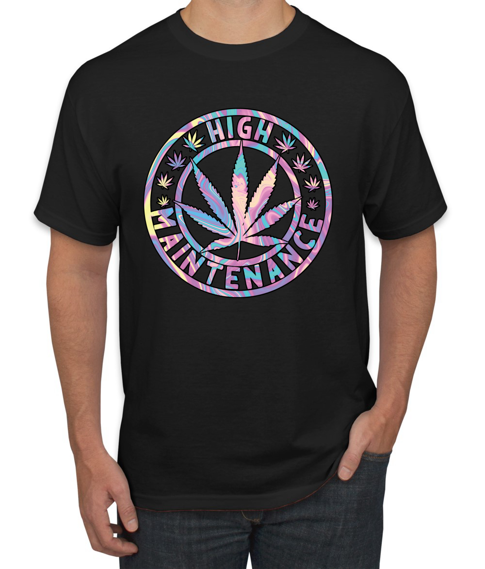 Camiseta de alto mantenimiento Weed Cannabis 420 THC tinte para fumar marihuana marihuana para hombre - Imagen 3 de 26