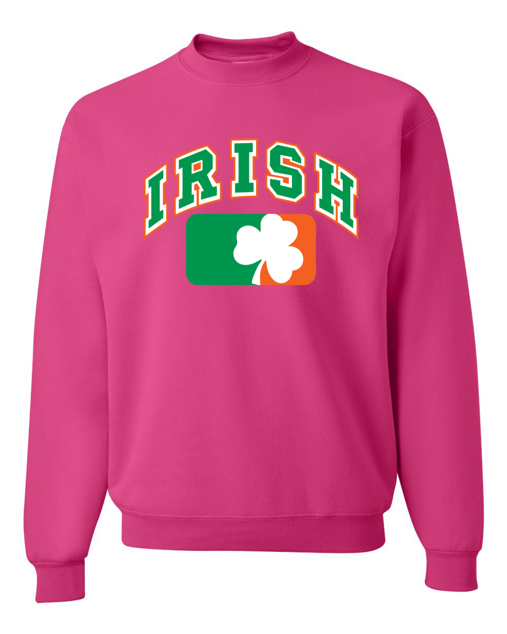 Irish Clover Leaf Flag St. Patricks Day Unisex Crewneck Sweatshirt