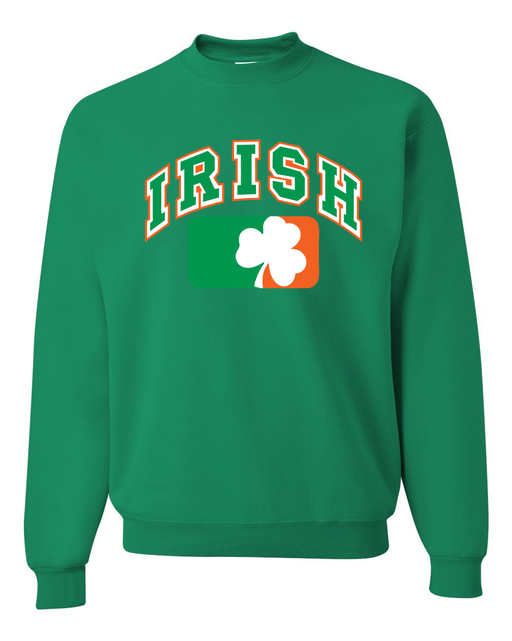 Irish Clover Leaf Flag St. Patricks Day Unisex Crewneck Sweatshirt