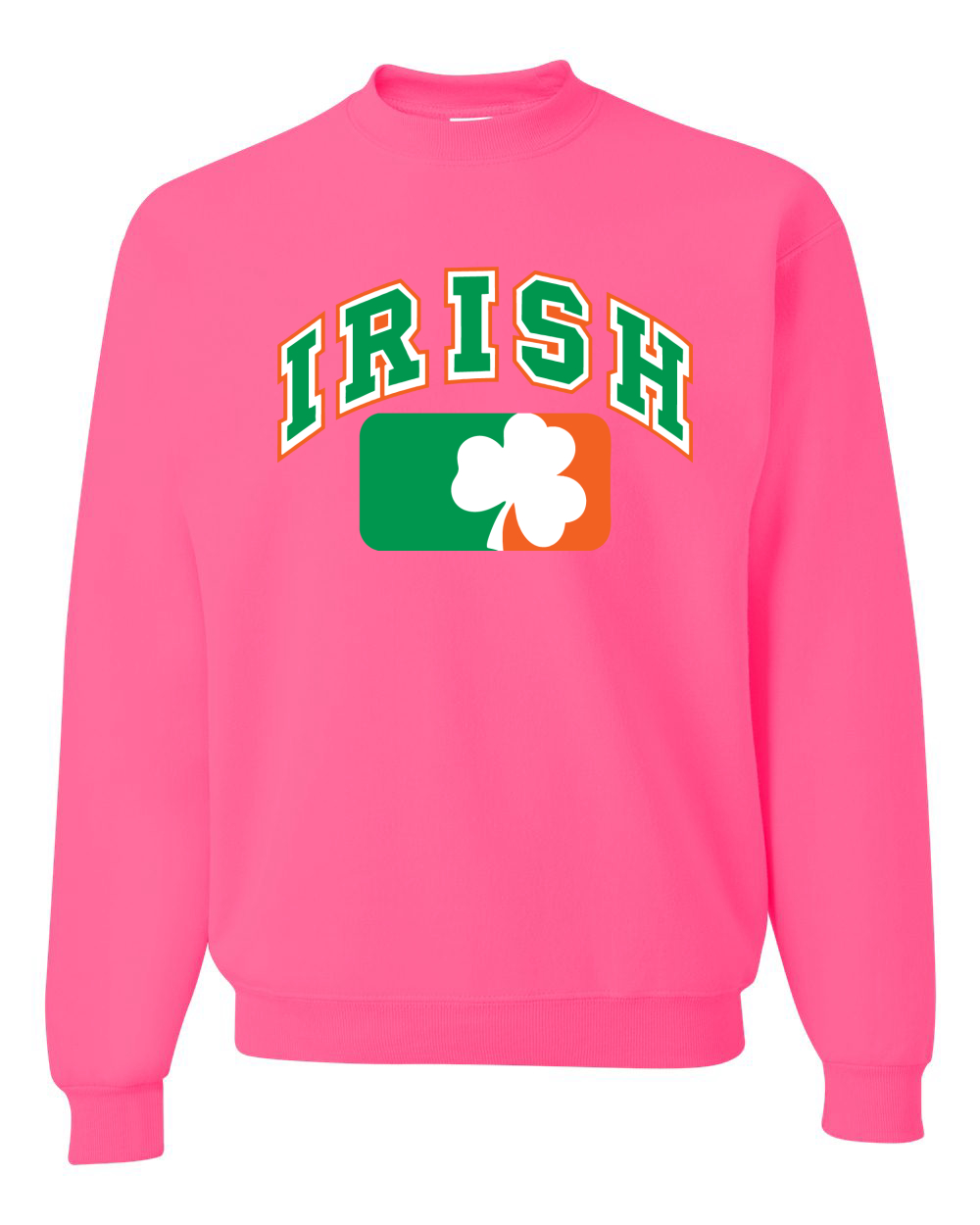 Irish Clover Leaf Flag St. Patricks Day Unisex Crewneck Sweatshirt