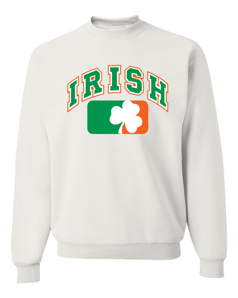 Irish Clover Leaf Flag St. Patricks Day Unisex Crewneck Sweatshirt