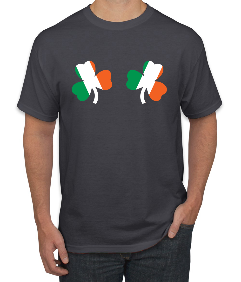 Irish Flag Shamrocks Breasts St. Patricks Day Men T-Shirt - Picture 4 of 26