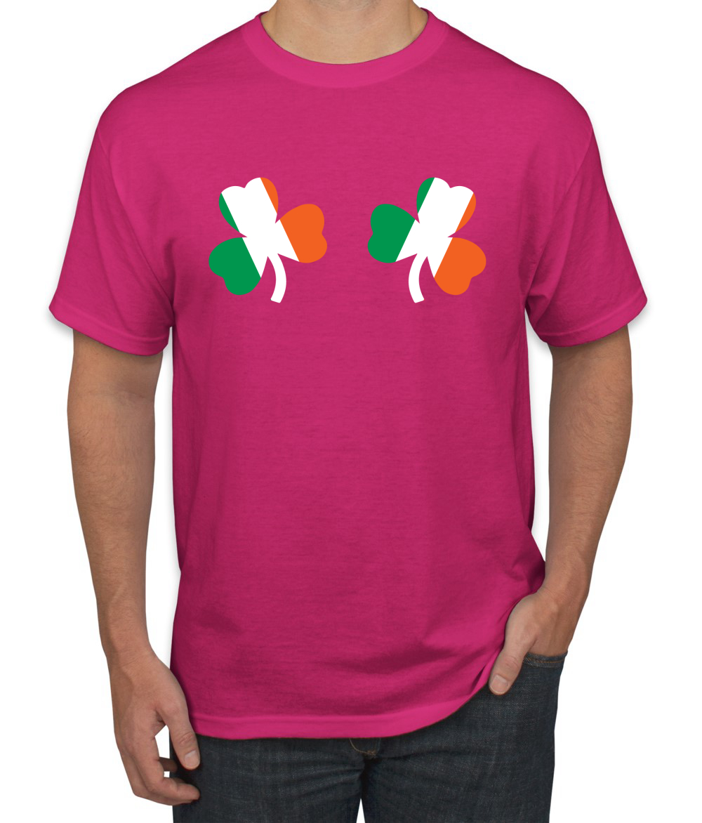 Irish Flag Shamrocks Breasts St. Patricks Day Men T-Shirt - Picture 6 of 26