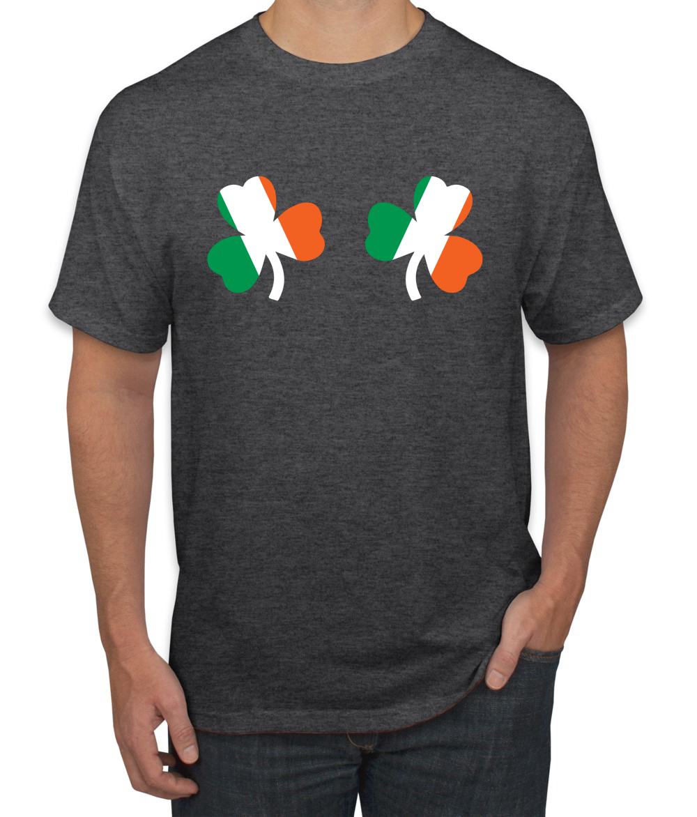 Irish Flag Shamrocks Breasts St. Patricks Day Men T-Shirt - Picture 7 of 26