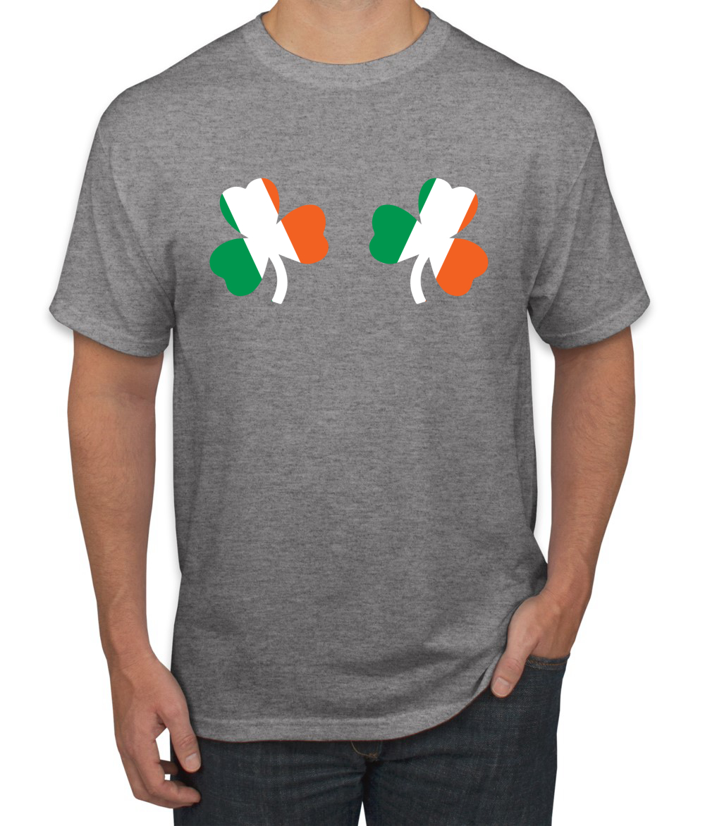 Irish Flag Shamrocks Breasts St. Patricks Day Men T-Shirt - Picture 8 of 26