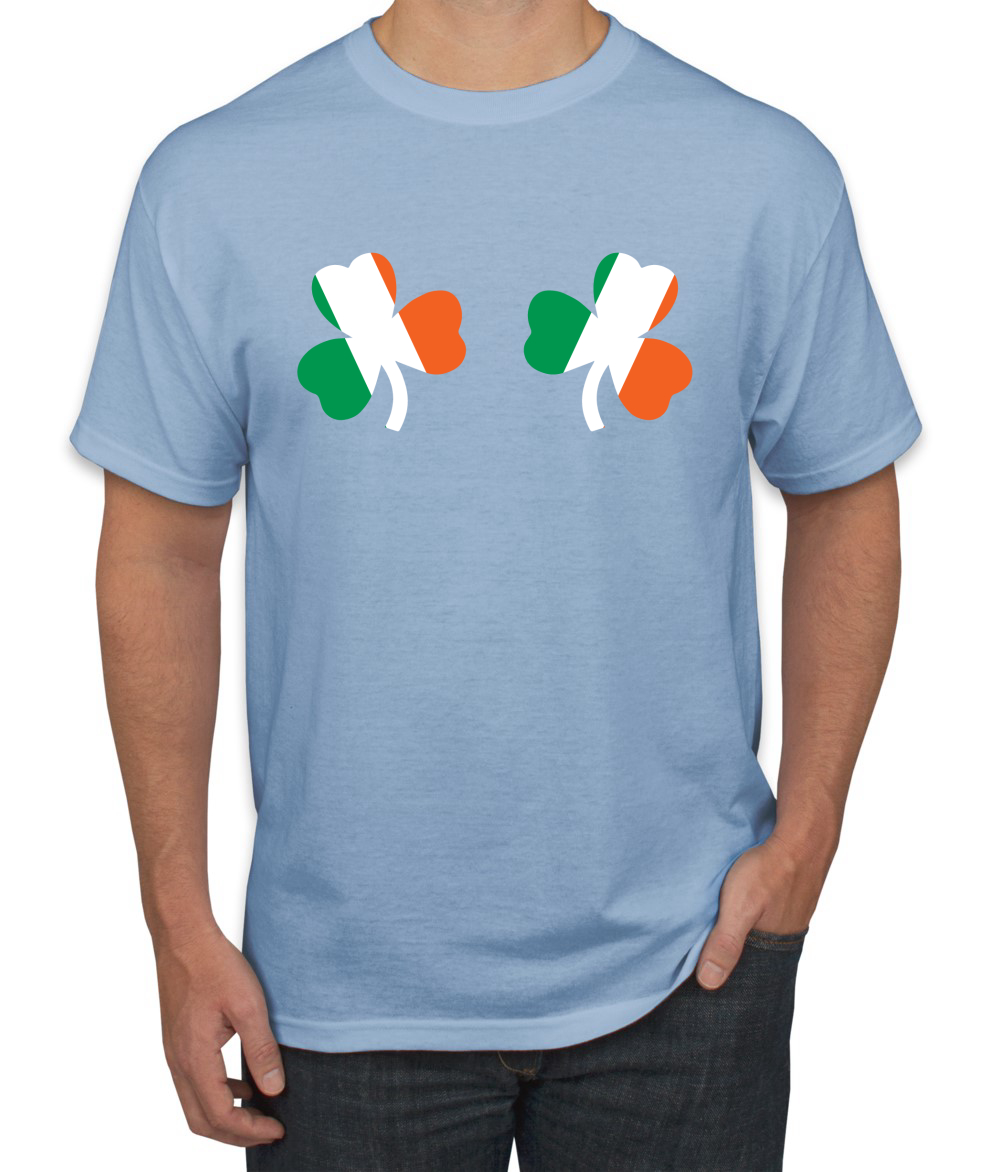Irish Flag Shamrocks Breasts St. Patricks Day Men T-Shirt - Picture 23 of 26
