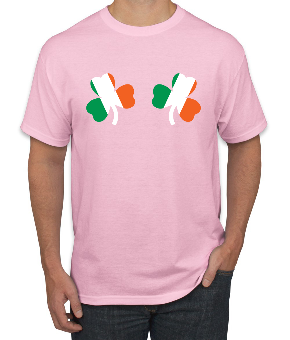 Irish Flag Shamrocks Breasts St. Patricks Day Men T-Shirt - Picture 10 of 26