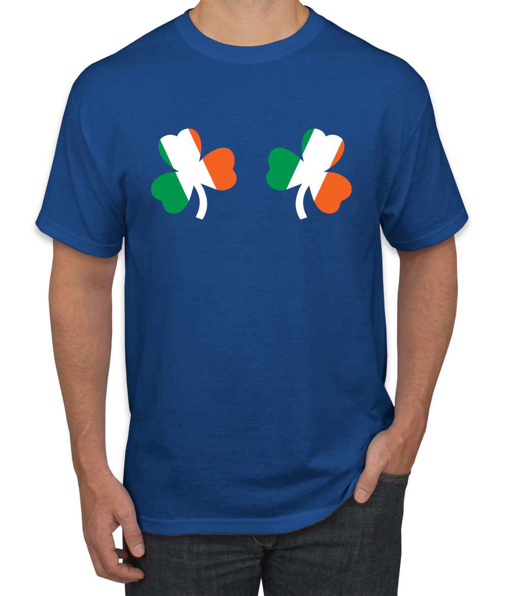 Irish Flag Shamrocks Breasts St. Patricks Day Men T-Shirt - Picture 16 of 26