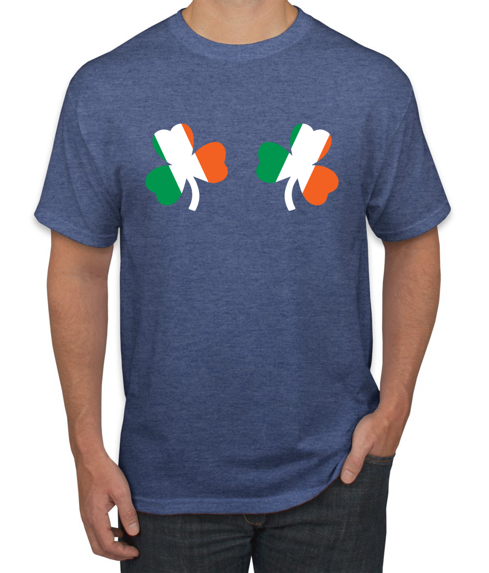 Irish Flag Shamrocks Breasts St. Patricks Day Men T-Shirt - Picture 17 of 26