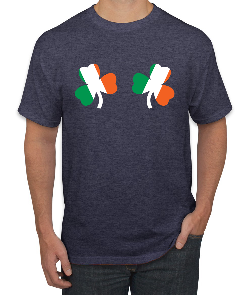 Irish Flag Shamrocks Breasts St. Patricks Day Men T-Shirt - Picture 18 of 26