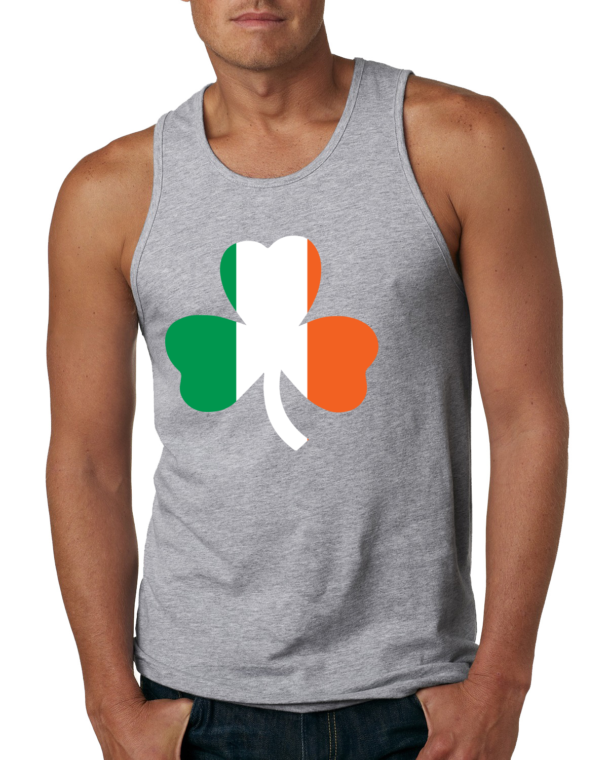Camiseta sin mangas Irish Flag Shamrocks St. Patricks Day para hombre - Imagen 5 de 9