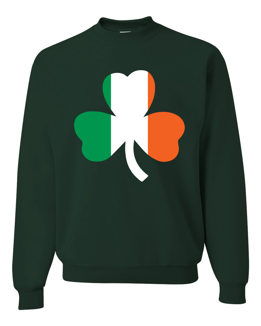 Irish Flag Shamrocks St. Patricks Day Unisex Crewneck Sweatshirt - Picture 5 of 22