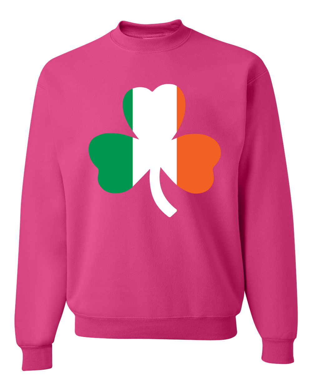 Irish Flag Shamrocks St. Patricks Day Unisex Crewneck Sweatshirt - Picture 6 of 22