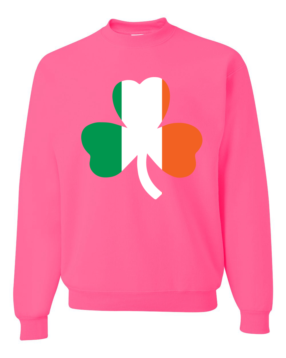 Irish Flag Shamrocks St. Patricks Day Unisex Crewneck Sweatshirt - Picture 13 of 22