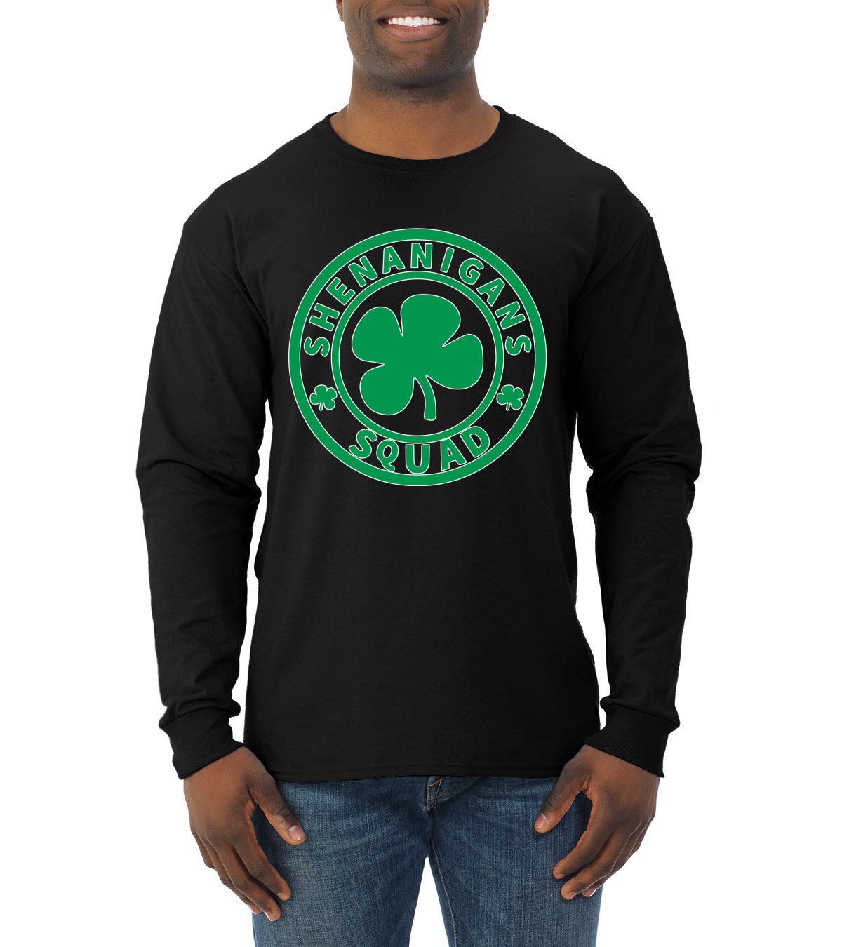 Shenanigans Squad Irish St. Patricks Day Men Long Sleeve Shirt - Picture 3 of 17