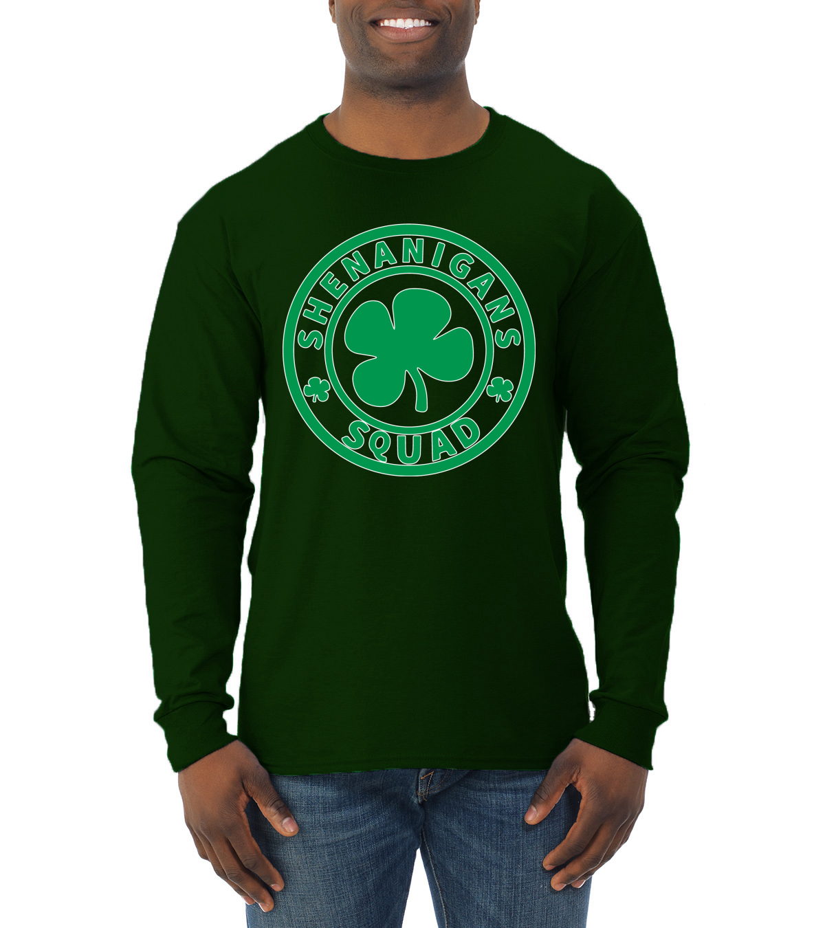 Shenanigans Squad Irish St. Patricks Day Men Long Sleeve Shirt - Picture 5 of 17