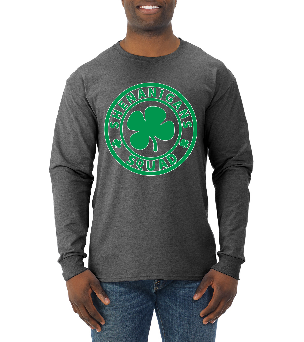 Shenanigans Squad Irish St. Patricks Day Men Long Sleeve Shirt - Picture 6 of 17