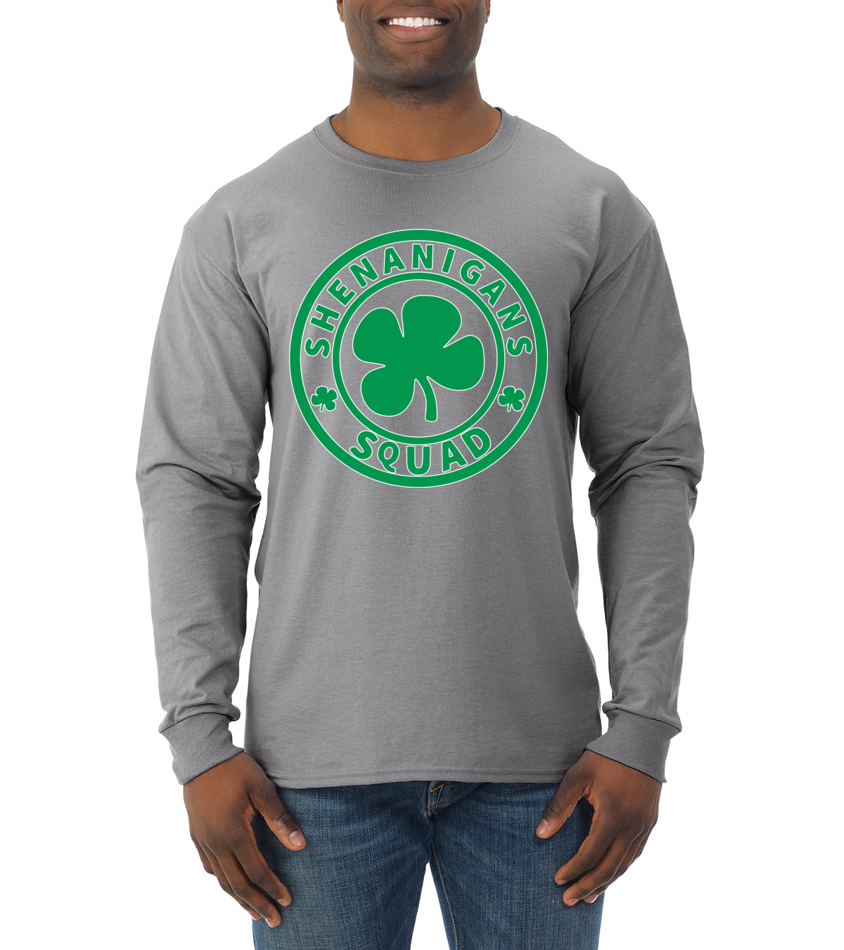 Shenanigans Squad Irish St. Patricks Day Men Long Sleeve Shirt - Picture 7 of 17