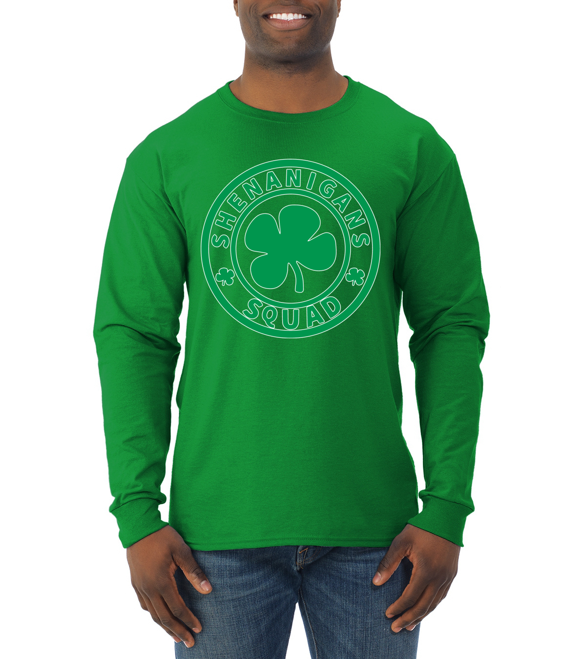 Shenanigans Squad Irish St. Patricks Day Men Long Sleeve Shirt - Picture 8 of 17