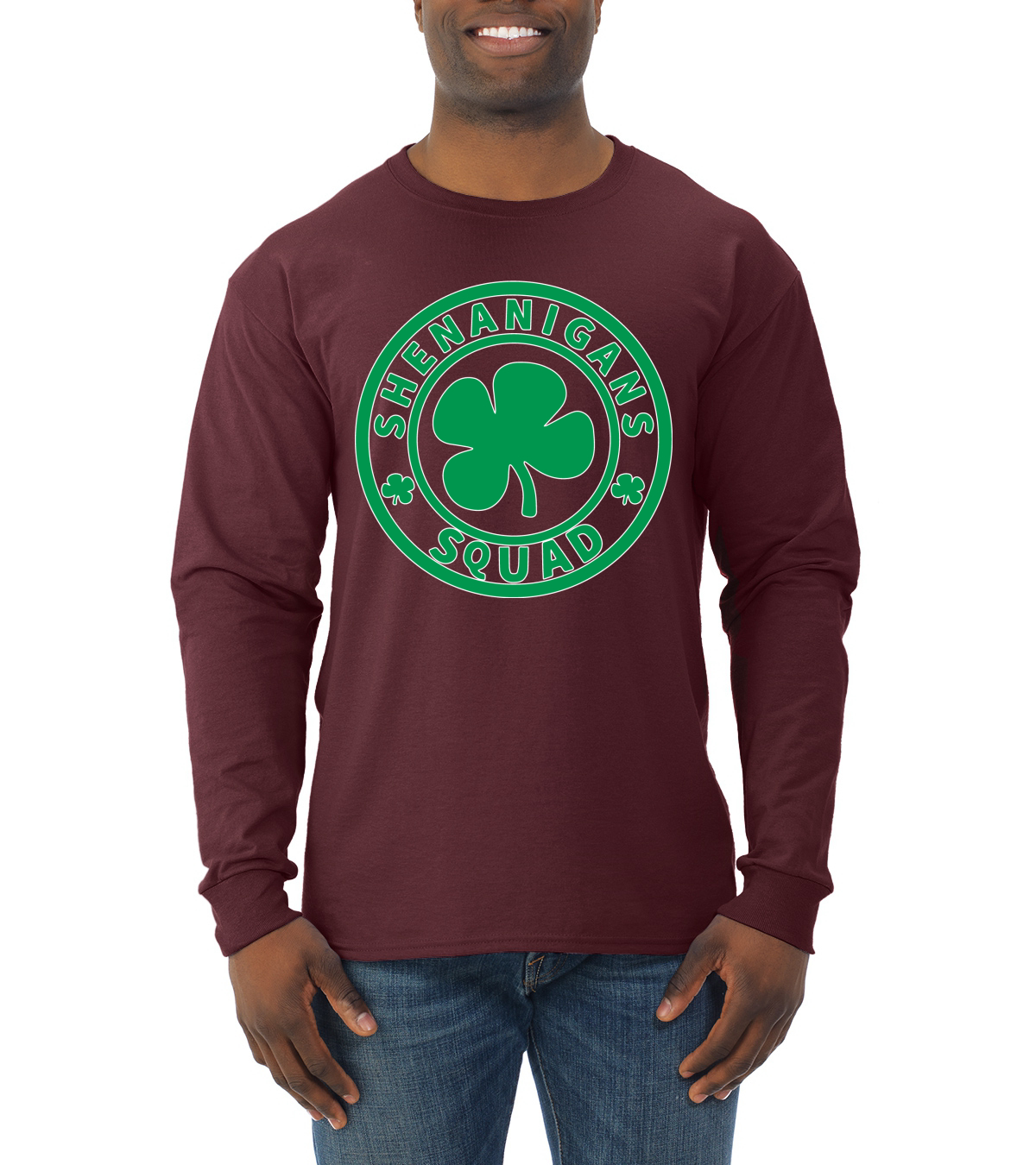 Shenanigans Squad Irish St. Patricks Day Men Long Sleeve Shirt - Picture 10 of 17