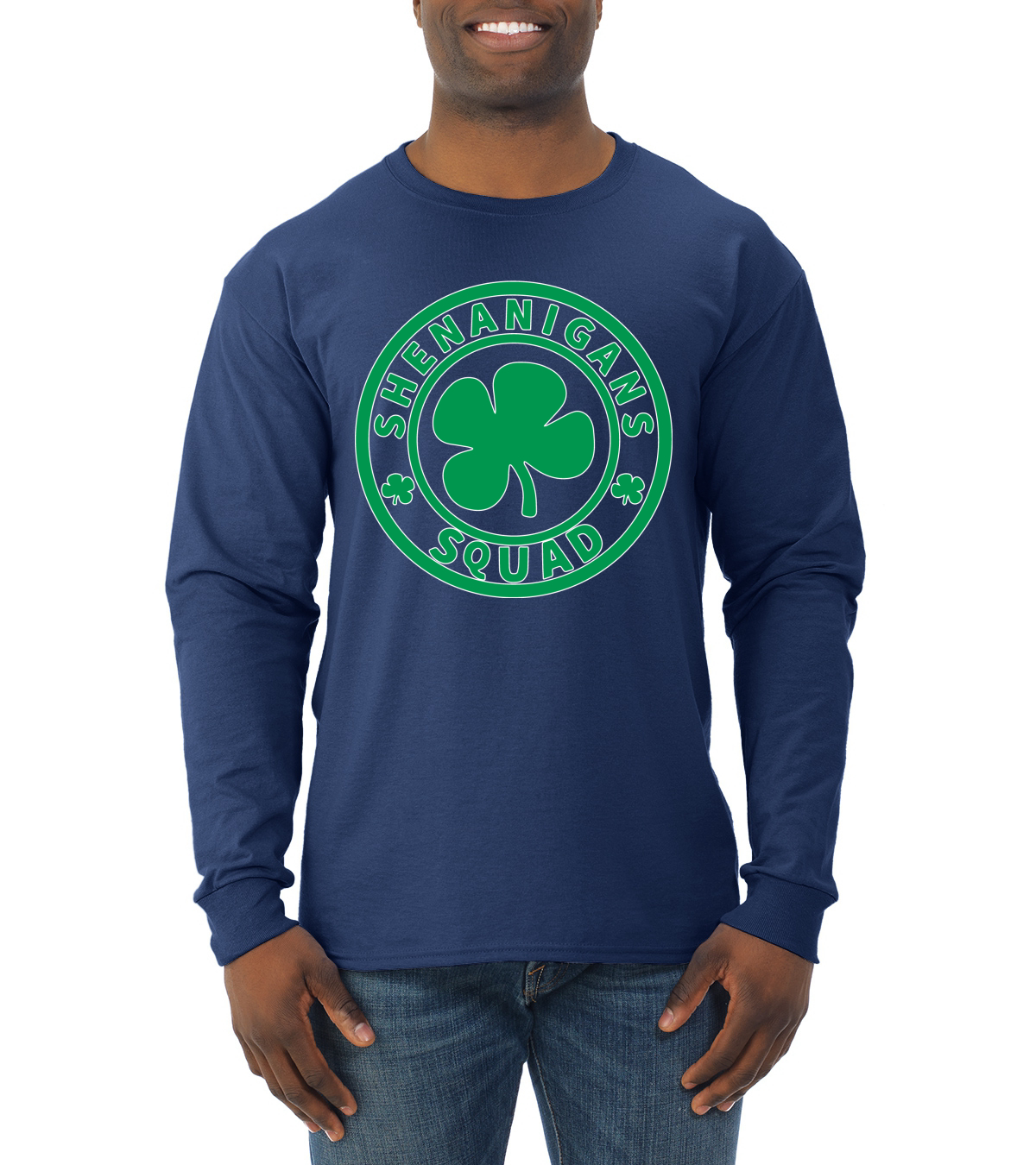 Shenanigans Squad Irish St. Patricks Day Men Long Sleeve Shirt - Picture 11 of 17