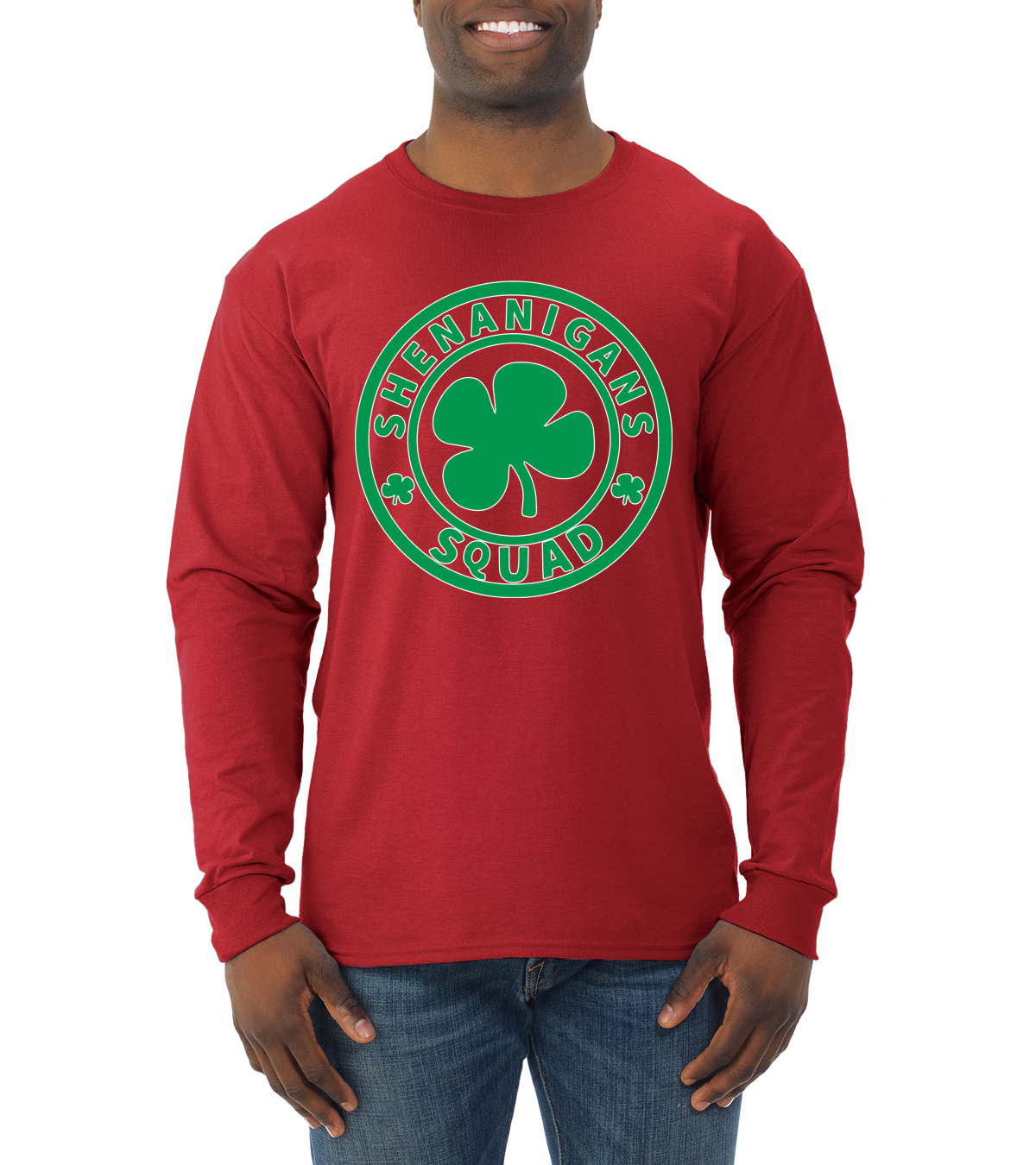 Shenanigans Squad Irish St. Patricks Day Men Long Sleeve Shirt - Picture 12 of 17