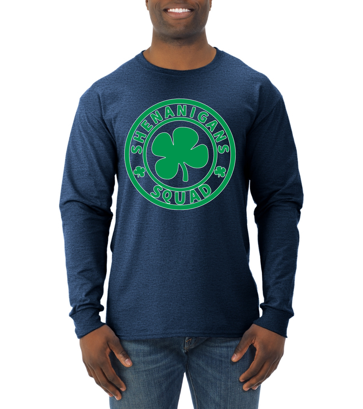 Shenanigans Squad Irish St. Patricks Day Men Long Sleeve Shirt - Picture 14 of 17