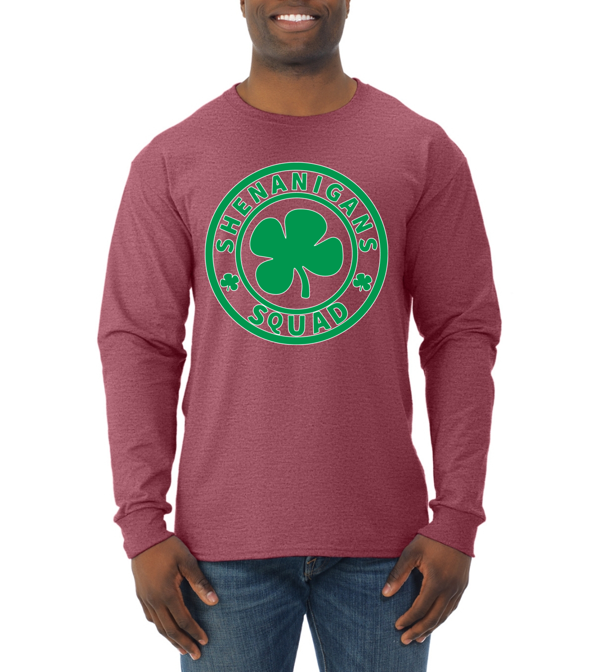 Shenanigans Squad Irish St. Patricks Day Men Long Sleeve Shirt - Picture 15 of 17
