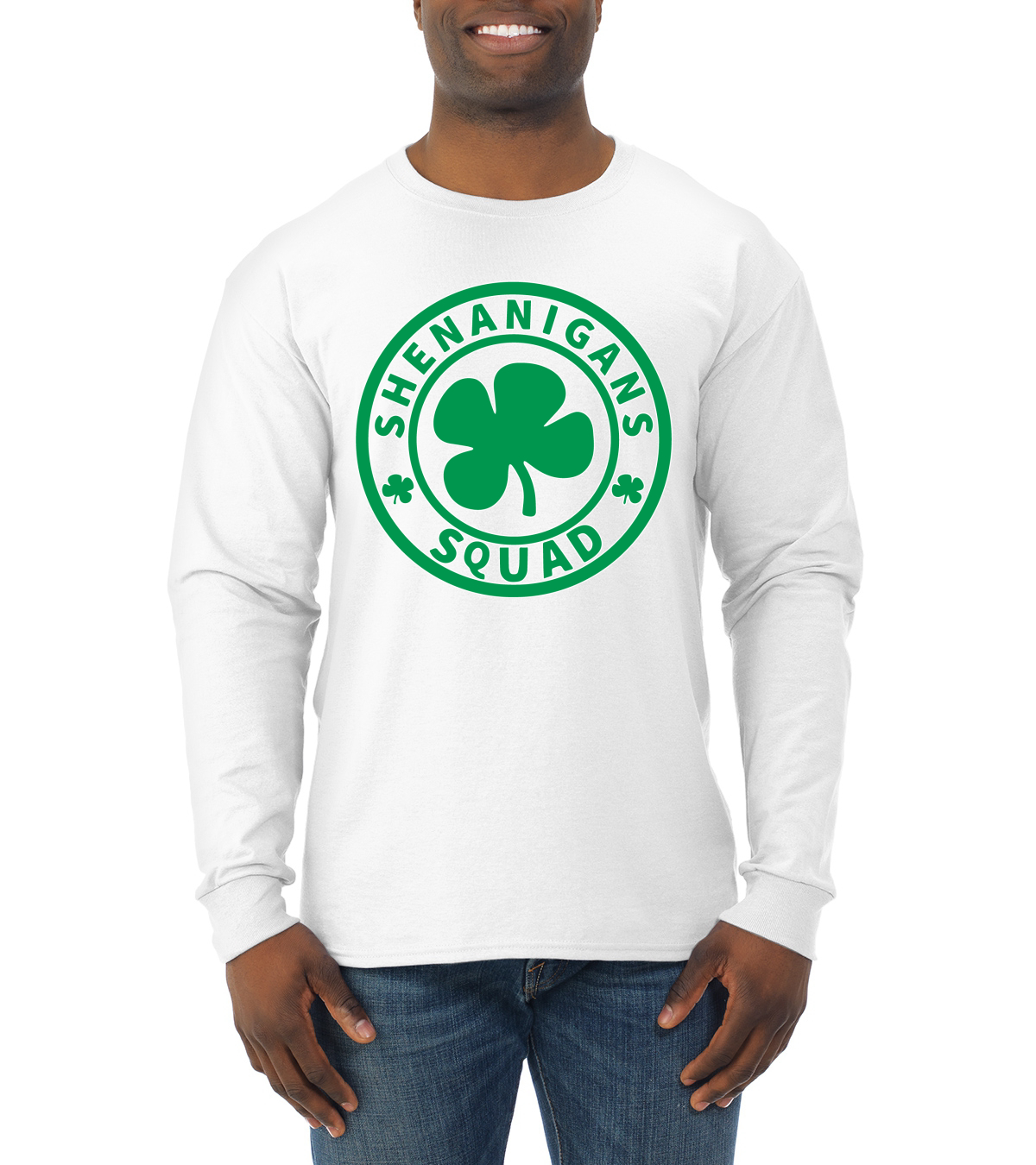 Shenanigans Squad Irish St. Patricks Day Men Long Sleeve Shirt - Picture 16 of 17