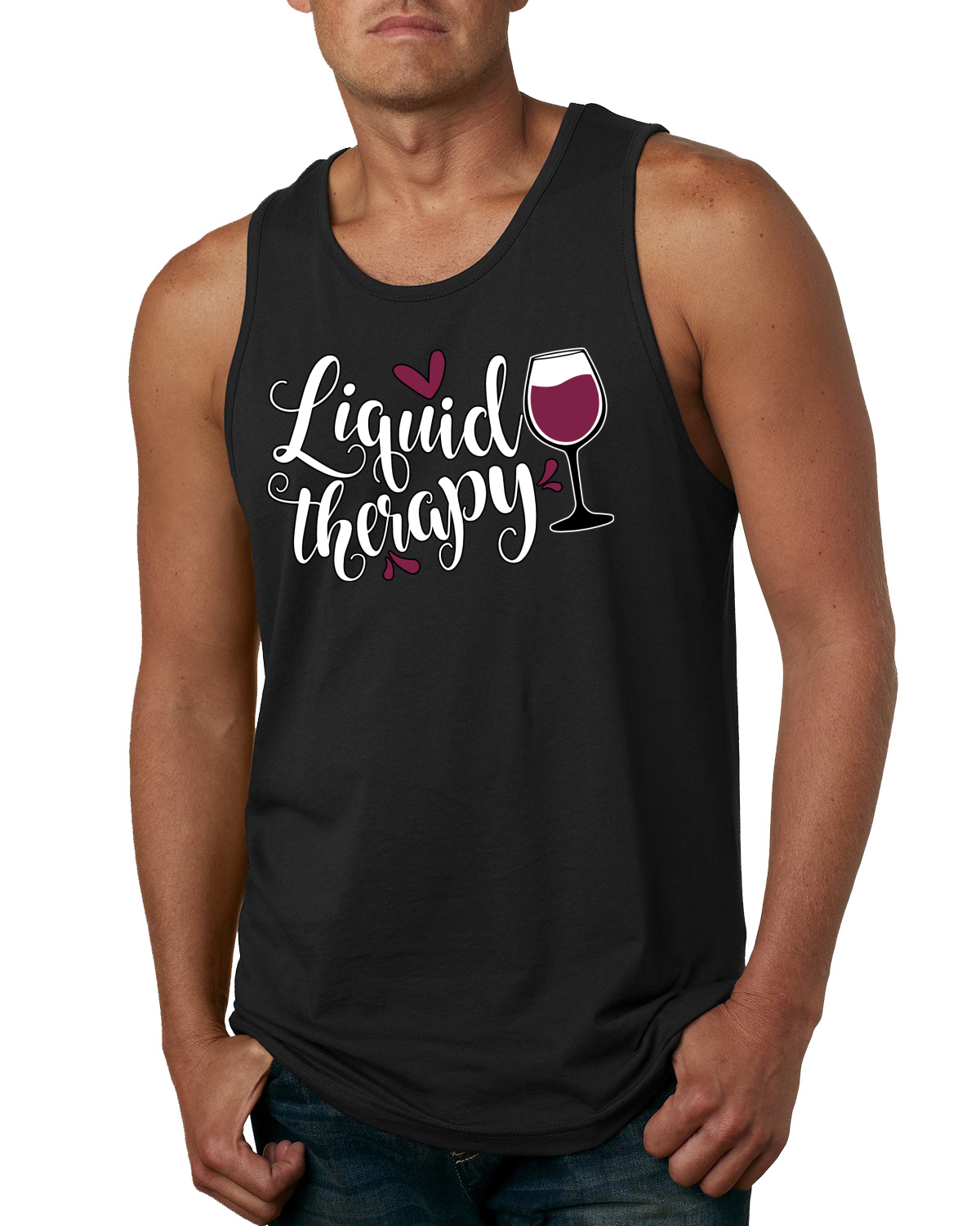 Liquid Therapy Drinking Mens Tank Top - Picture 3 of 9