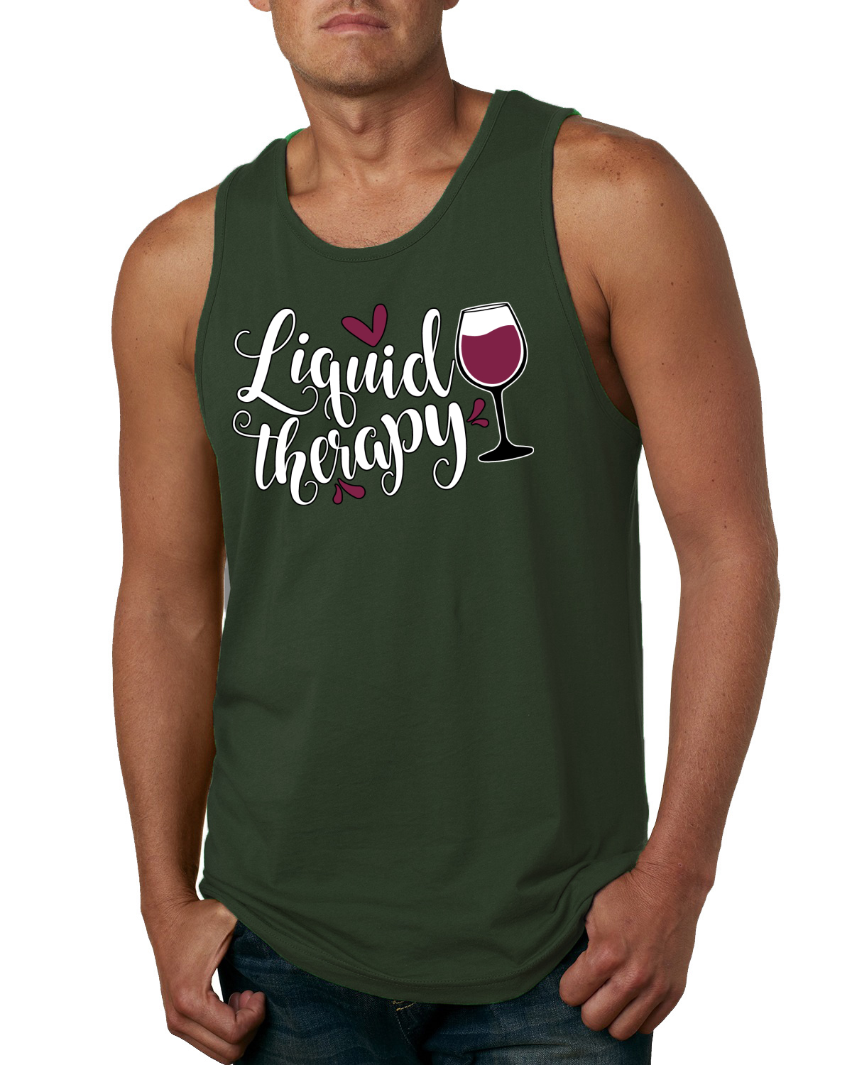 Liquid Therapy Drinking Mens Tank Top - Picture 4 of 9