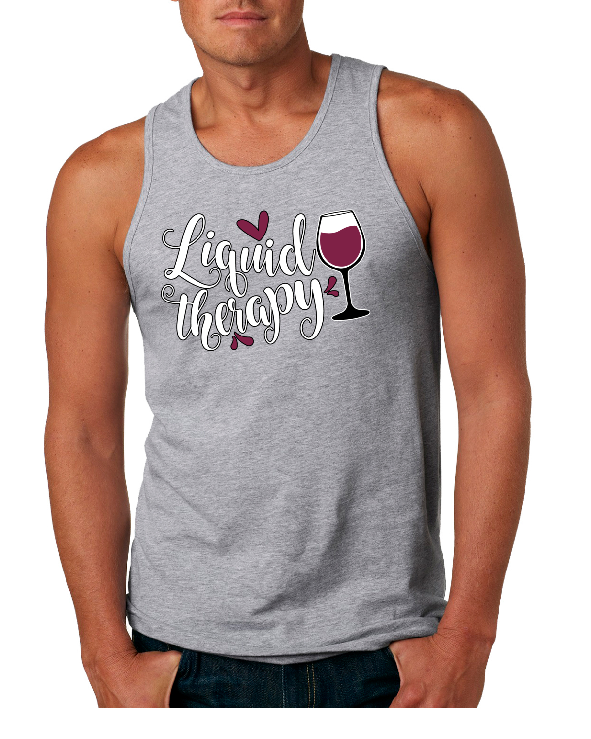 Liquid Therapy Drinking Mens Tank Top - Picture 5 of 9