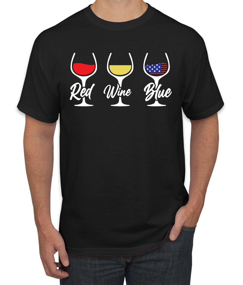 American Flag Red Wine Blue American Pride Men’s T-Shirt