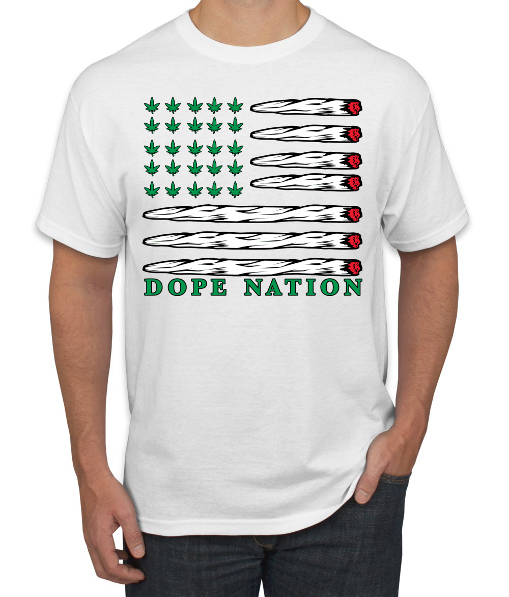 T-Shirt Dope Nation Flagge Unkraut Mary Jane rauchendes Unkraut Männer - Bild 8 von 8