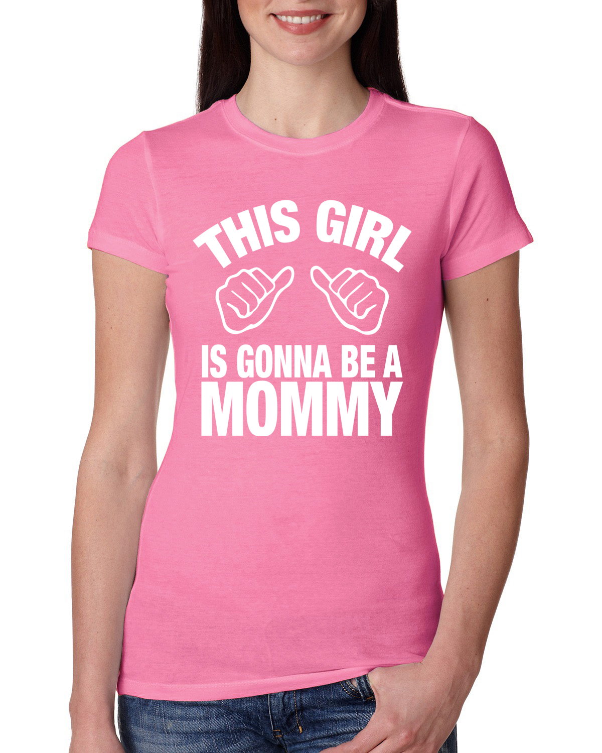 This Girl is Gonna Be A Mommy Pregnancy Women Slim Fit Junior Tee - Bild 8 von 10